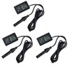 DollaTek 3Pcs 2-in-1 Digital LCD Embedded Thermometer Hygrometer with External