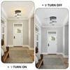 Aixialin 3-Light Modern Close to Ceiling Light Fixtures,Black Kitchen Light