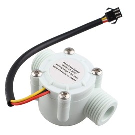 HALJIA YF-S201 1-30L/min Water Flow Meter Hall Meter Sensor Water Control Water Flow Rate Switch Flow Meter Flow Meter G1/2 White