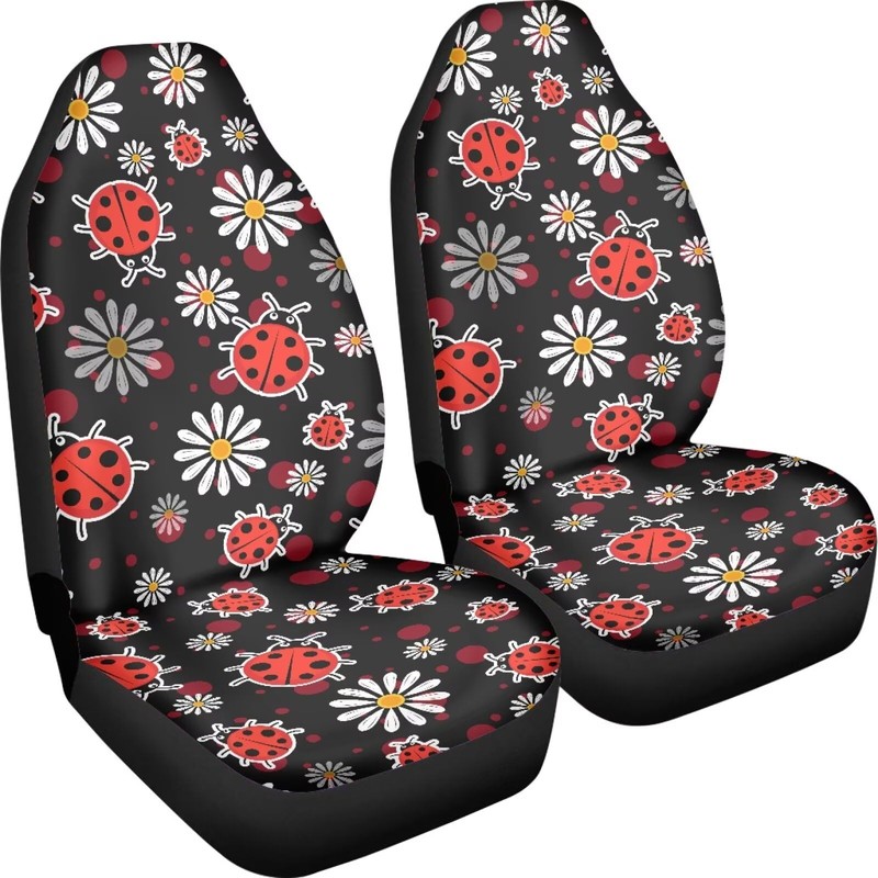 Bulopur Daisy Ladybug Car Seat Covers Front Seats Only for