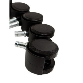 Chromcraft Polyurethane Soft Tread Replacement Casters - Softer Casters for Wood or Tile Floors (16)