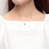 Bloom 0772-1561-0019-0000 Silver Rhodium Plated Cubic Zirconia Heart Necklace, Silver,