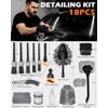 Viewmax Windshield Cleaner Tool, 18Pcs Car Interior Detailing Brush Set,