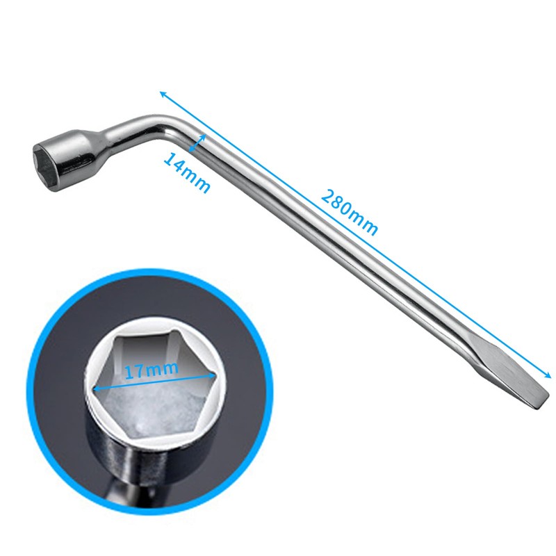 CLKE L-Type Spare Wheel Key, Steel Wheel Removal Wrench with