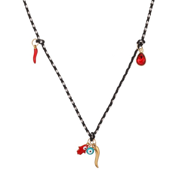 Dhdfisd Italian Horn Necklace Evil Eye Necklace Boho Cornicello Chili