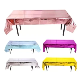Decoracion Fiesta Mantel Metalico Fiesta Colores Mayoreo Decoracion Reusable Color Dorado