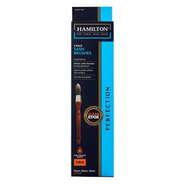 Hamilton 3 Pack Clean Edge Synthetic Firm Bristle Sash Paint Brush Set