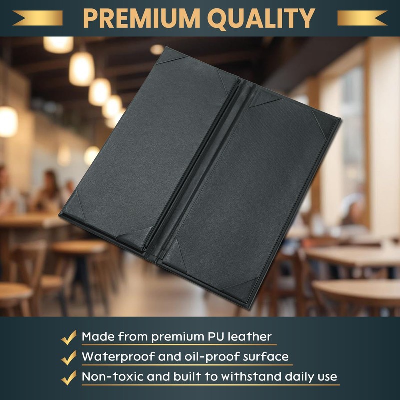AMGSH 6 Pack 4 View Menu Holder Menu Covers 4.25"