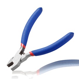 LEONTOOL Mini Flat Nose Pliers for Jewelry Making Wide Smooth Jaws Pliers for Wire Bending Warpping Shaping Micro Professional Jewelry Hand Tools 4.5 Inches