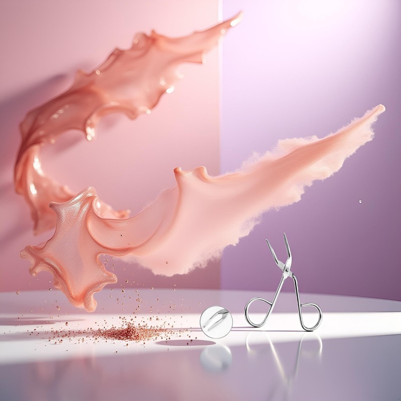 Silver Stainless Steel Eyebrow Scissors Tweezers,Elbow Pliers Clip Scissors,Flat Tip