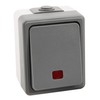 MC POWER SECURE Wet Room Orientation Switch IP44 Surface-Mounted Grey