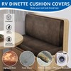 ANARACHON Leather Look RV Dinette Cushion Covers, Stretchable Camper Couch
