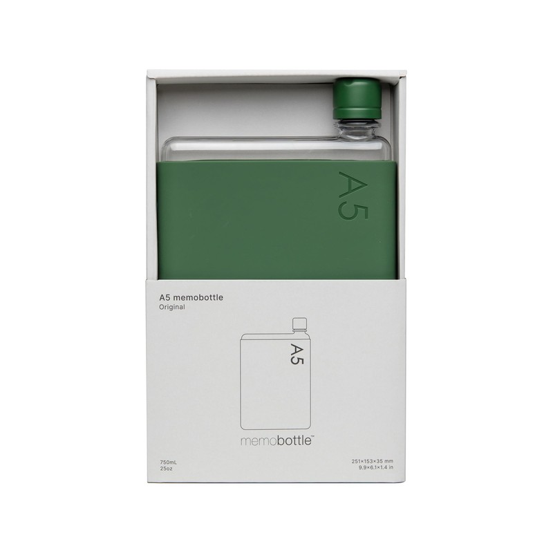 memobottle A5 (Moss Green) Bundle - 25oz (750ml) - Bottle,