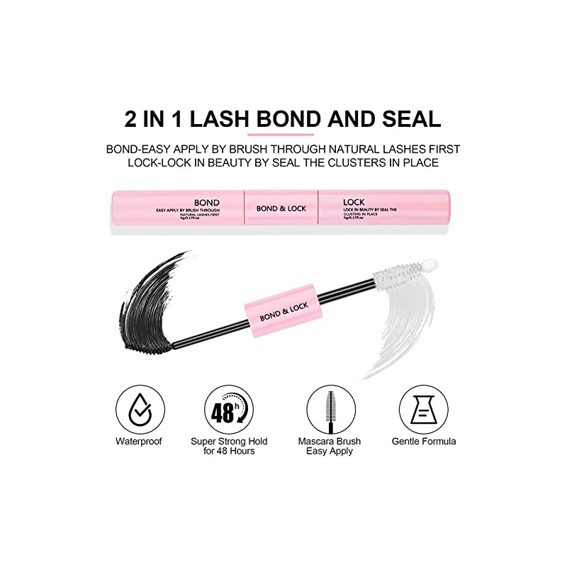 Fenshine Cluster Eyelash Extensions 240pcs 20D/40D Cluster Eyelashes Mixed, 0.07
