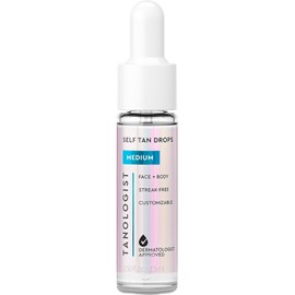 TANOLOGIST, Self Tan Drops, Serum Autobronceador Facial y Corporal con Ácido Hialurónico, Tamaño Mini, Medium Tan, 15 ML
