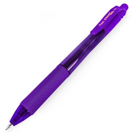 Pentel EnerGel X BL107 - Retractable Liquid Gel Ink Pen - 0.7mm - 84% Recycled - Purple Ink (5)