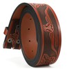 WHIPPY Western Belt Strap for Men Women Cowboy Engraved Embossed