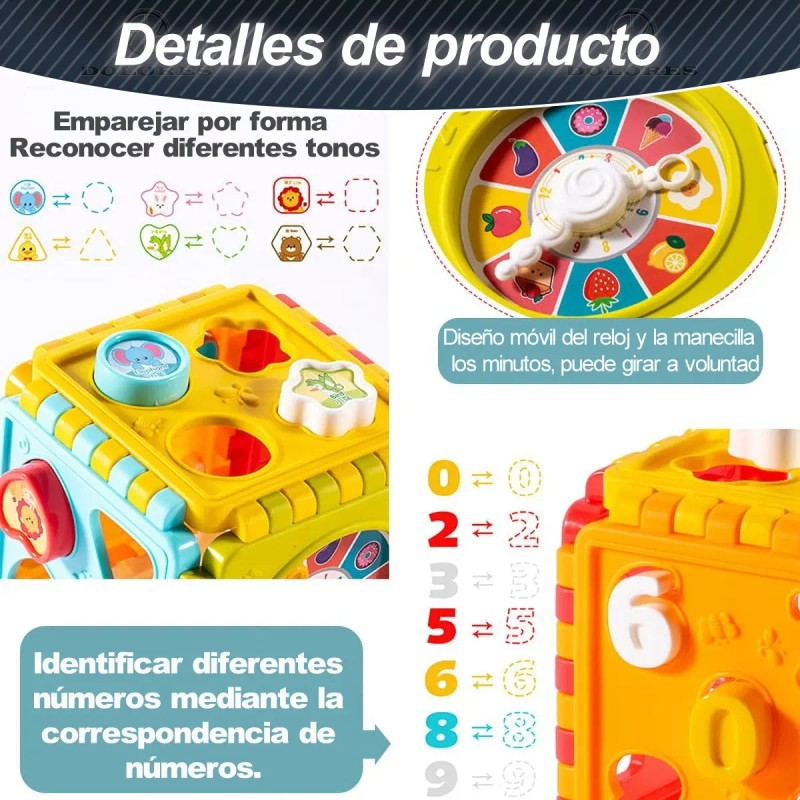 Juguete Niños Didáctico Educativo 6en1 Cubo Actividades Bebé