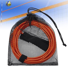 Vincreem Volleyball Training Aids Elastic Volleyball Net Extender Hitting Trainer Accessory with Storage Bag Training Tool Raises Net Height for Serving, Blocking, Hitting Drills