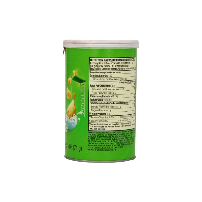 Pringles Sour Cream and Onion Grab and Go Pack, 2.5