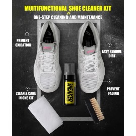 Cozgo Shoe Cleaner Kit for Sneaker, Water-Free Foam Sneaker Cleaner 5.3Oz with Shoe...