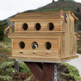Bird House Bird Houses for Outside,6 Hole Outdoor Bird House - Room for 6 Bird Families
