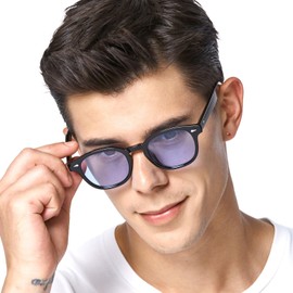 YAMEIZE Trendy Retro Round Polarized Sunglasses - for Women Men Classic Oval Glasses Vintage Circle Eyewear Driving Outdoor