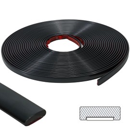 9.8Ft Peel and Stick Molding Trim, Self Adhesive Flexible Wall Trim for Edges, Borders, Windows, Backsplash & Baseboard, Waterproof Decorative PVC Strip Matte Black (W:0.4", T:0.1")