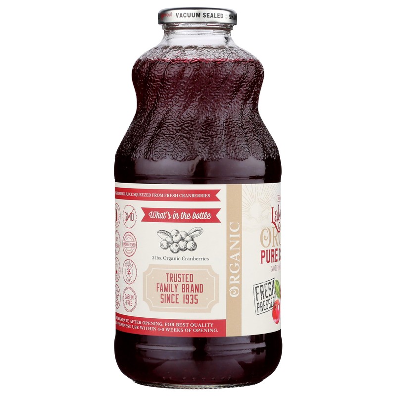 Lakewood Organic Cranberry Juice, 32 Fl Oz