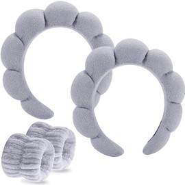 AWOGIPD Sponge Headband Set for Washing Face Makeup Headbands for Women and Girls Skin Care Makeup Removal Washing Spa Yoga Sports Shower Headband Terry Cloth Hairband