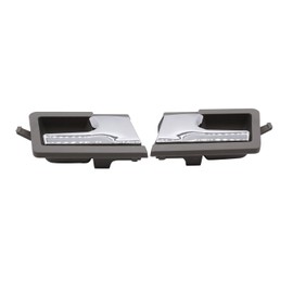SHLPDFM 1 Pair of Door Handle Inner Door Handle Front Left + Right for VW T4 IV 1990-2003 (Grey + Chrome)