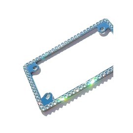 1 Row Motorcycle Crystal License Plate Frame Bling with Austrian Crystals Rhinestones