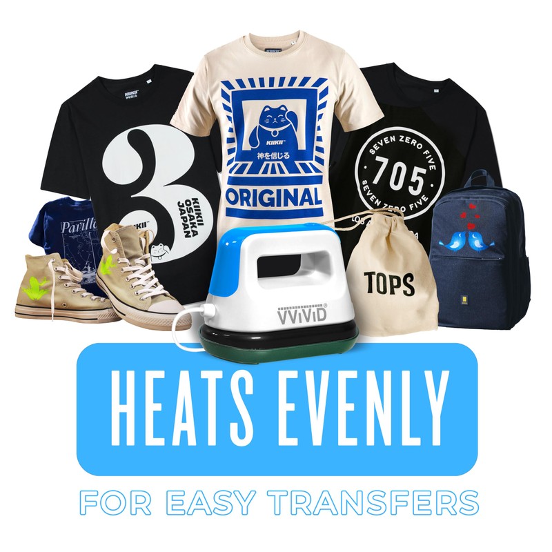 VViViD Compact Heat Press Machine for HTV Projects, DIY T-Shirts,