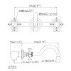 SITGES Wall Faucet,Two Handle Bathroom Sink Wall Mount Faucet with