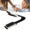 Hair Straightening Double Brush Comb Soft Bristles Prevent Static Heat