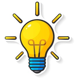 Squiddy Light Bulb Idea - Vinyl Sticker Decal for Phone, Laptop, Water Bottle (3" Tall)