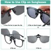 IOHLNG Polarized Clip on Flip Up Sunglasses Over Prescription and