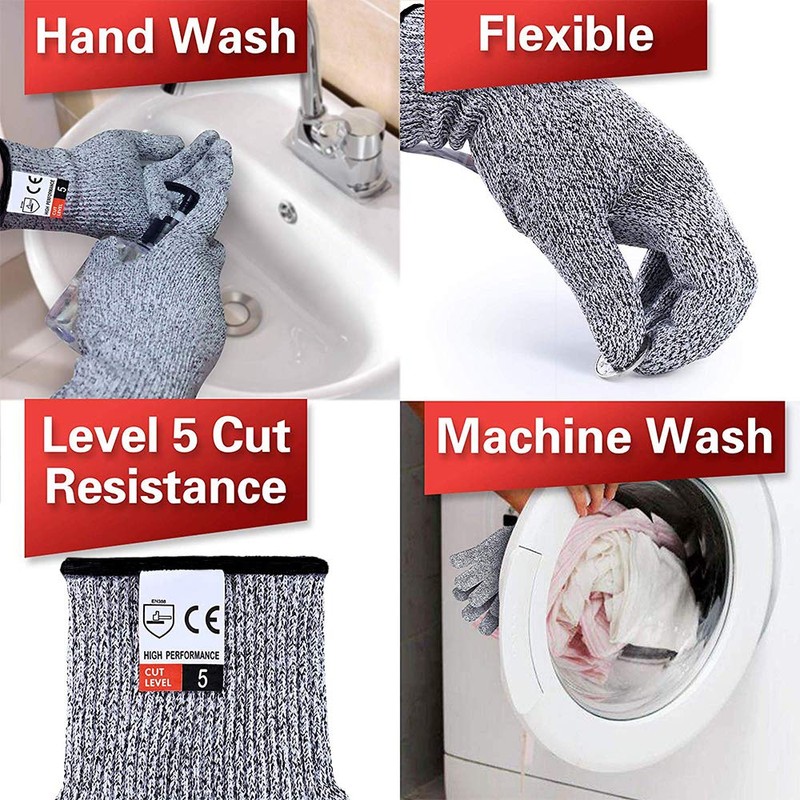 1Pair L Sunwuun Cut Resistant Gloves Work Gloves Level 5
