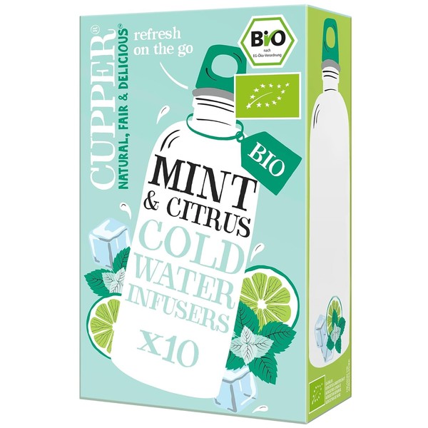 Cupper Bio Cold Water Infusers Mint & Citrus, Wasser mit