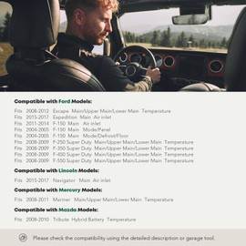 YHTAUTO - Actuador de puerta de aire HVAC - Compatible con Ford F-150 F-250 F-350 Escape Expedition Lincoln Navigator Mark LT Mercury Mariner - Actuador de solapa de aire de 5 pines