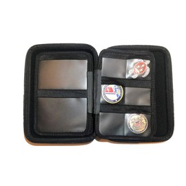 Pin-iT Challenge Coin Display Case Hard Zip Collectible Coin Case for Traveling and Coin Collectors
