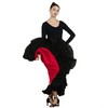 Danzcue Falda de flamenco de círculo completo, Rojo, SA