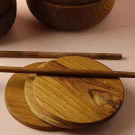 INDONESIAN TEAK WOOD COASTERS - Piece: 1 Pieces