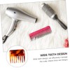 PACKOVE 2Pcs Tooth Combs Retro Wide Tooth Hairdressing Combs for