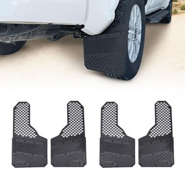 Yawrpats Mud Flaps Heavy-Duty Splash Guards Sediment Protection for Universal Pickup Truck SUV Off-Road Vehicles Driver & Passenger Side (Black 4pcs)