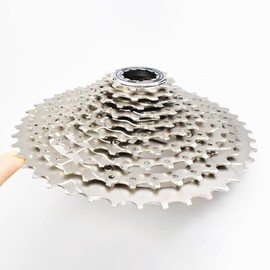 Zenlux Deore CS-M4100 10 Speed Bike Cassette Sprocket 11-42T 11-46T Silver Compatible with Shimano Mountain Bicycle Freewheel (11-46T)