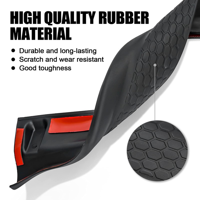 SUPAREE Door Sill Guards Kit fits JL, Black Rubber Door