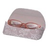 Pearl 092791 Eyeglass Case, Gray, Semi-Hard, Cotton, Floral Pattern