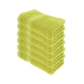 Julie Julsen® Bio Handtuch-Set, 6 Handtücher in 32 Farben erhältlich weich und saugstark Limette 50x100 cm
