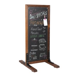 Ilyapa Large Chalk Board Sign - Free Standing Magnetic Sidewalk Easel - Outdoor Menu for Restaurant, Food Truck, Party, or Wedding - 42x18 Inch - Brown